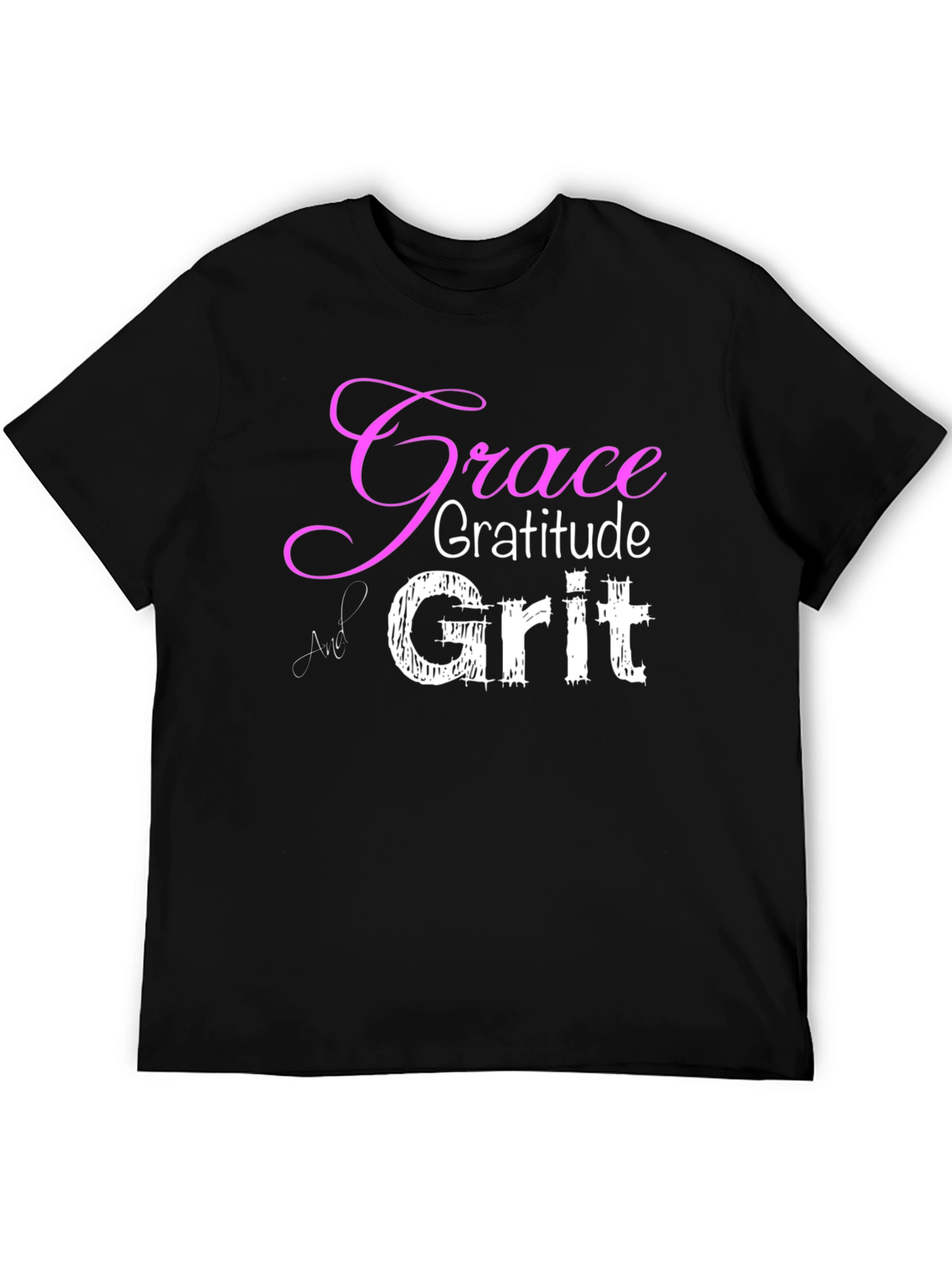 Grace Gratitude Grit T-Shirt - Inspirational Design