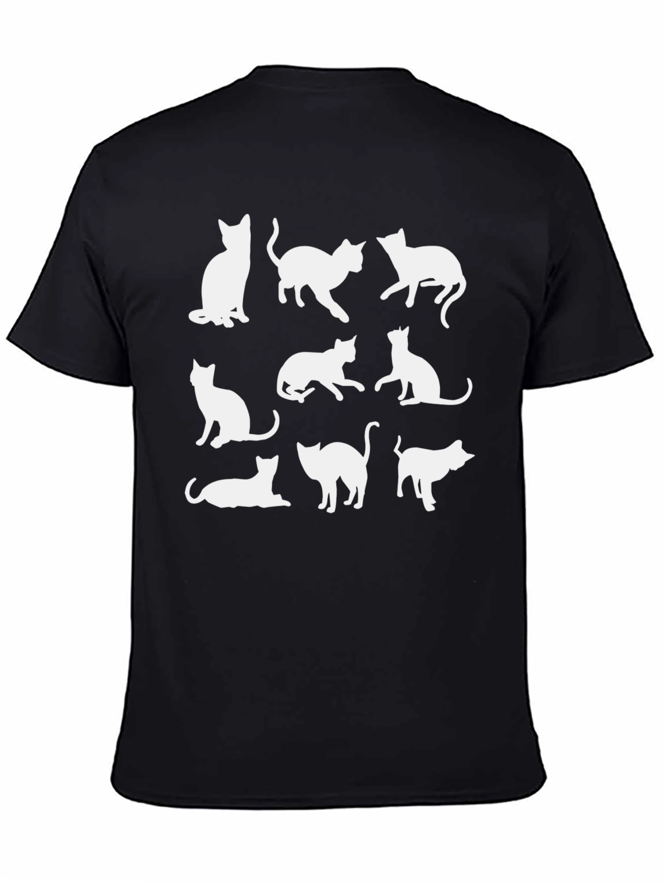 Cats Silhouette Black T-Shirt