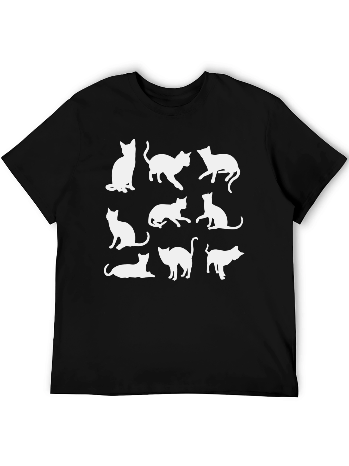 Cats Silhouette Black T-Shirt