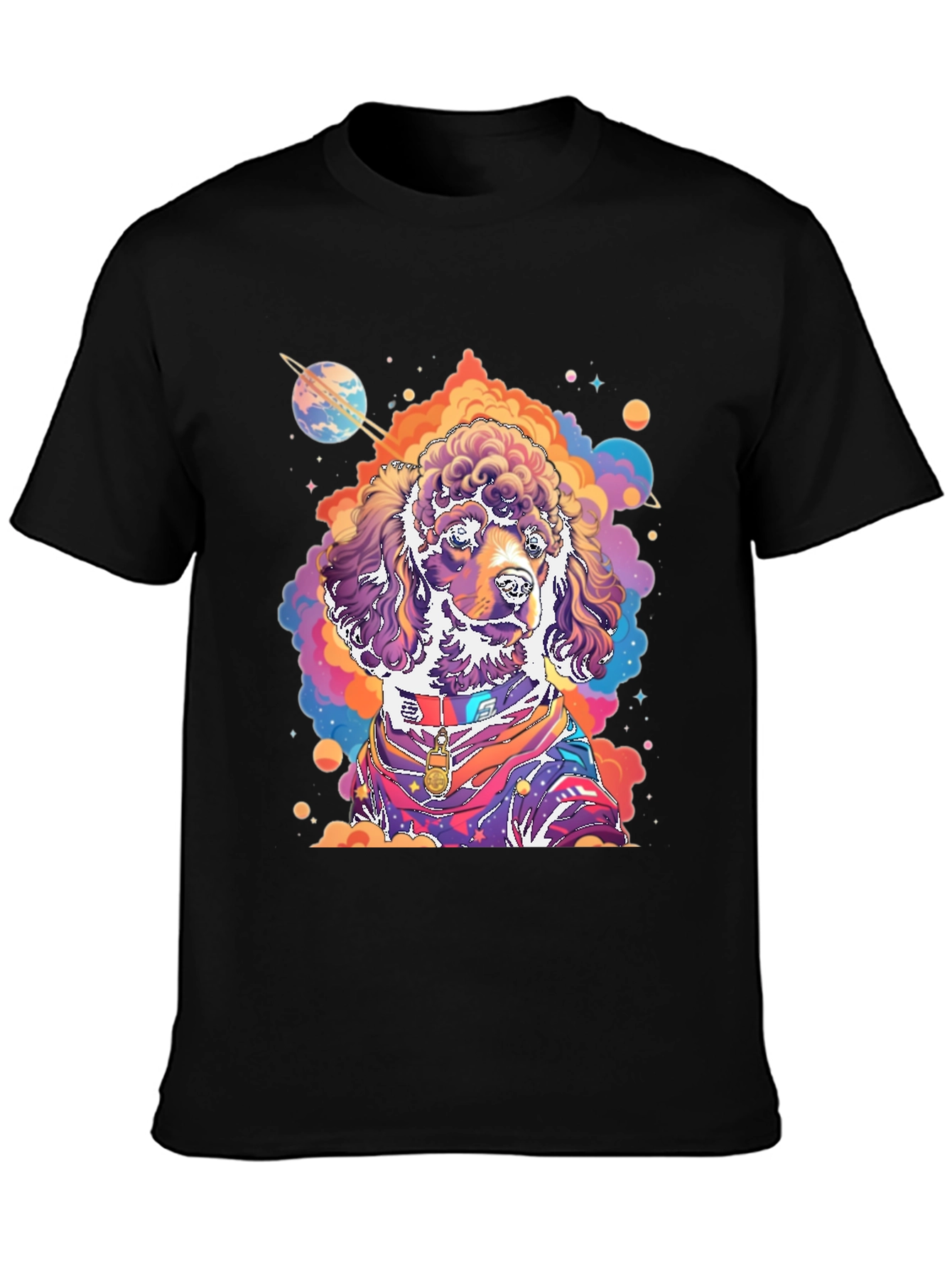 Cosmic Poodle Graphic Tee - Mens Black T-Shirt
