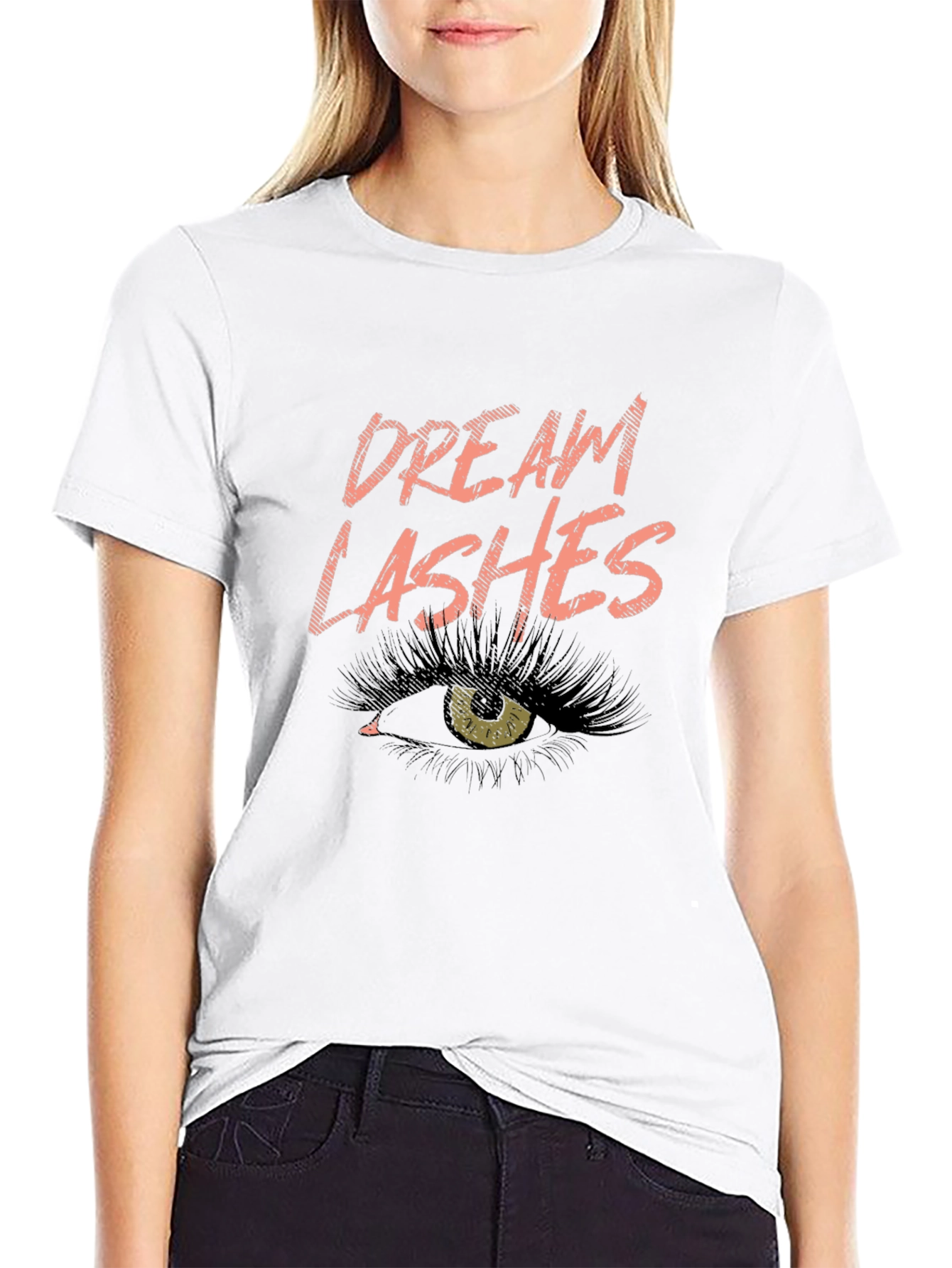 Dream Lashes Graphic Tee - Unisex Black Cotton T-Shirt