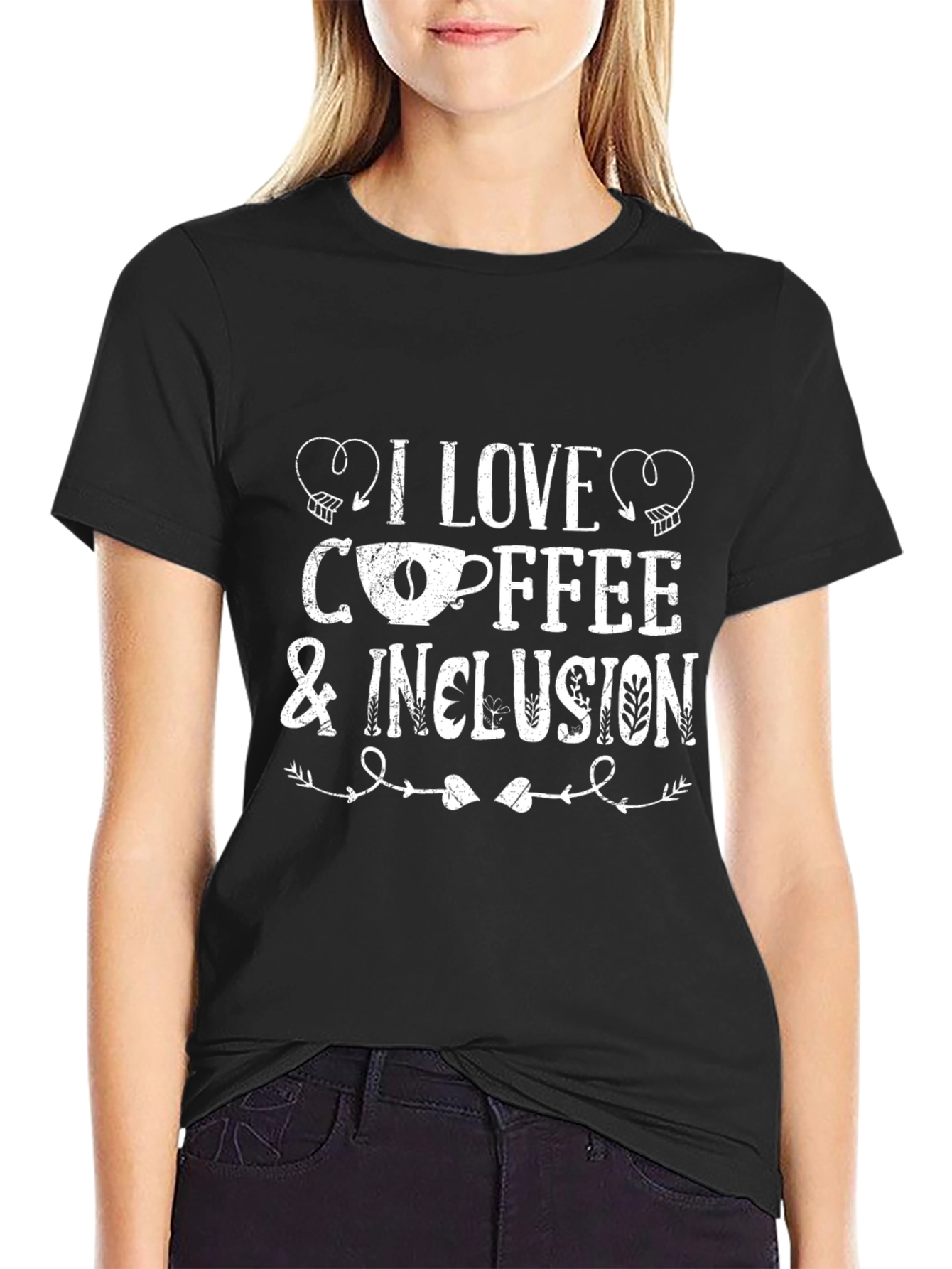 I Love Coffee and Inclusion T-Shirt