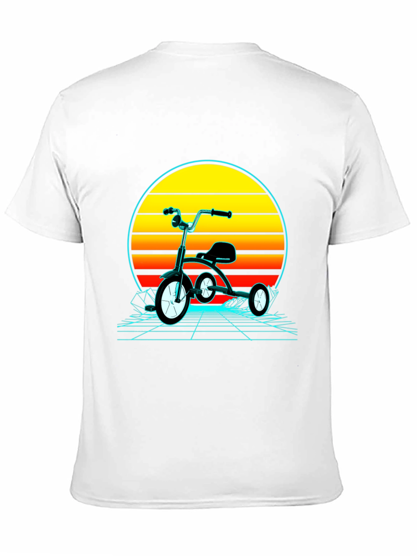 Retro Tricycle Sunset Graphic T-Shirt