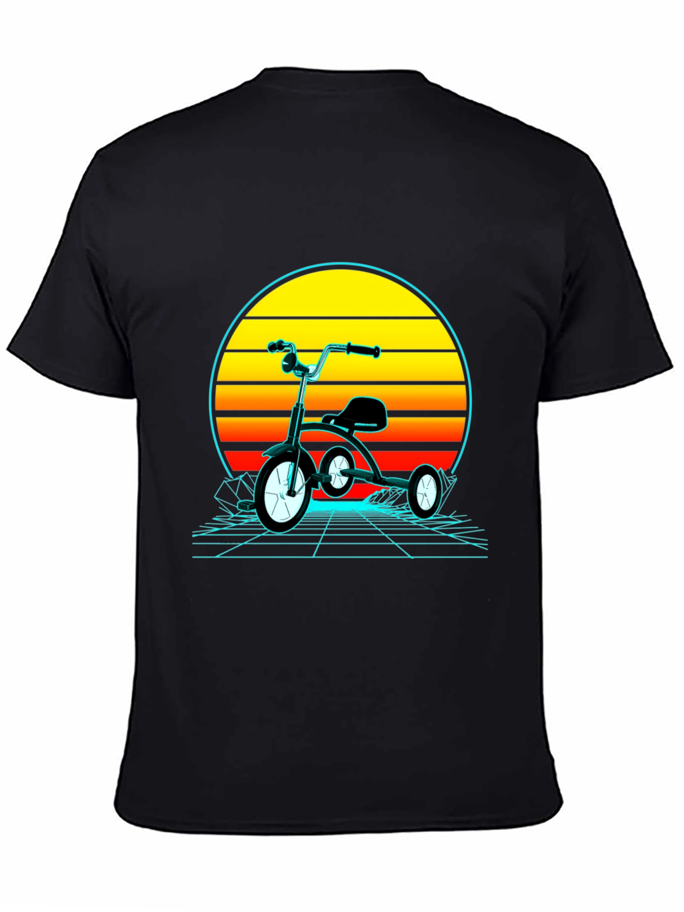 Retro Tricycle Sunset Graphic T-Shirt