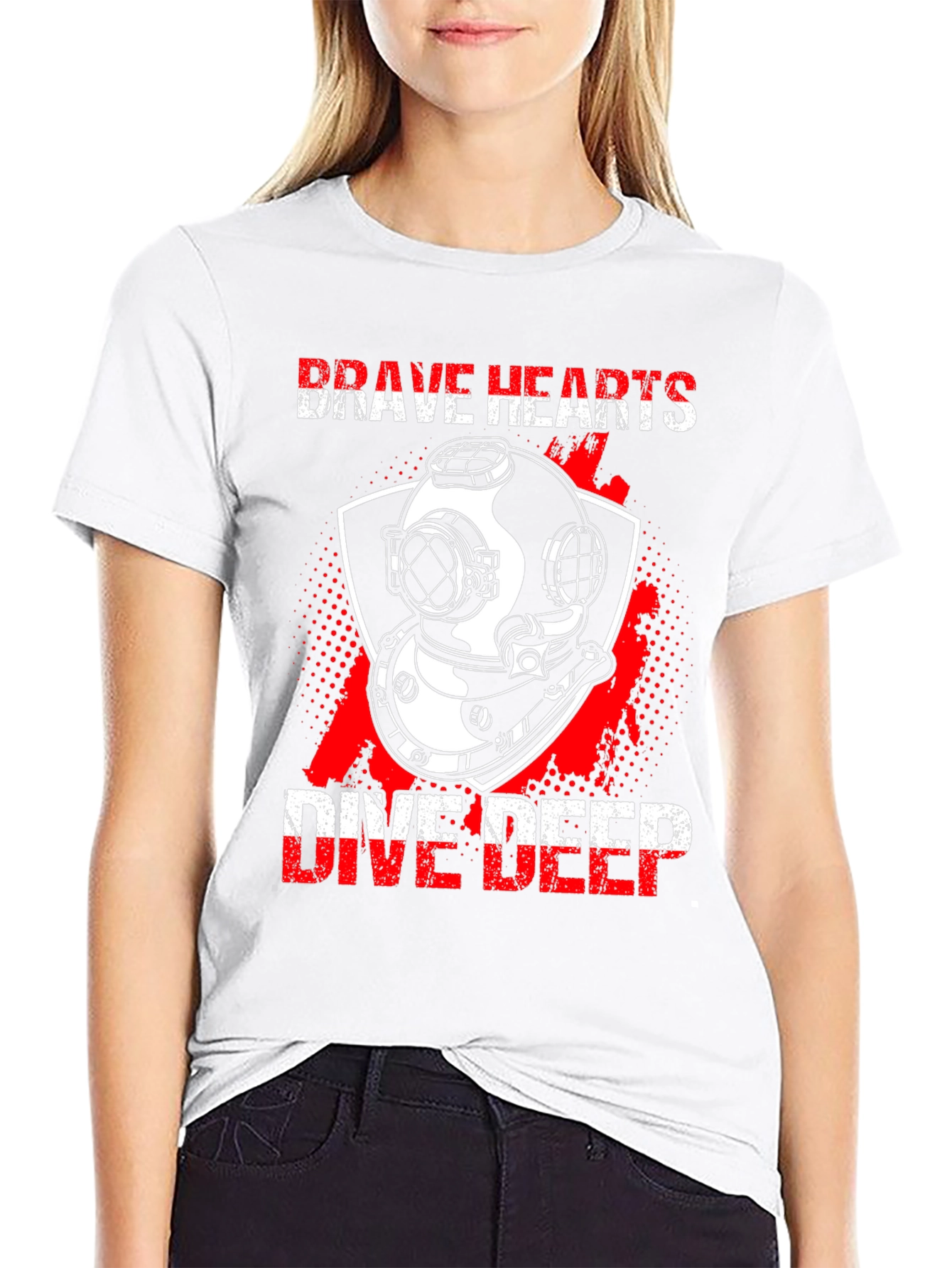 Brave Hearts Dive Deep Black T-Shirt