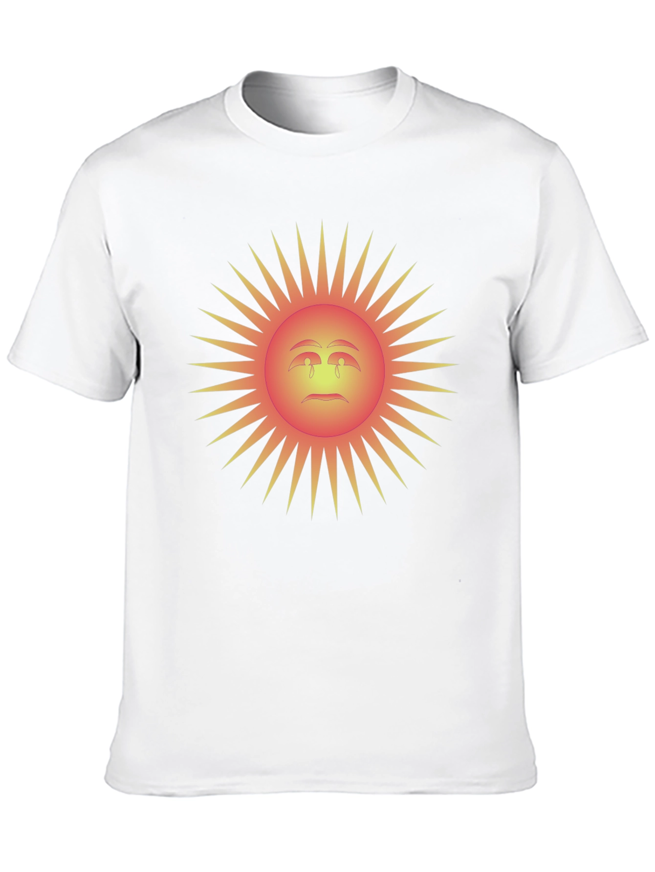 Sad Sun Graphic Tee - Black Cotton Blend