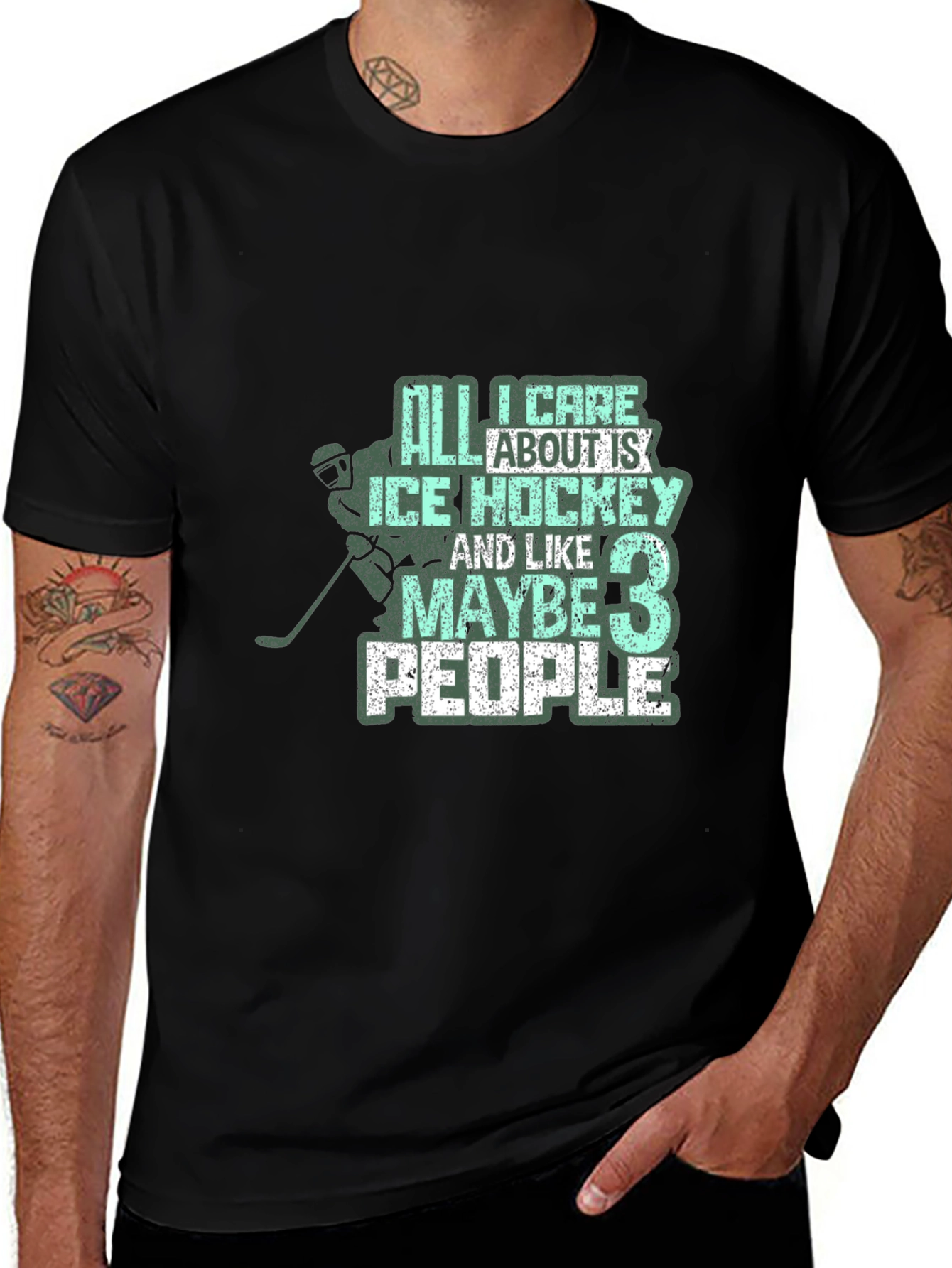 Ice Hockey Fan Graphic T-Shirt