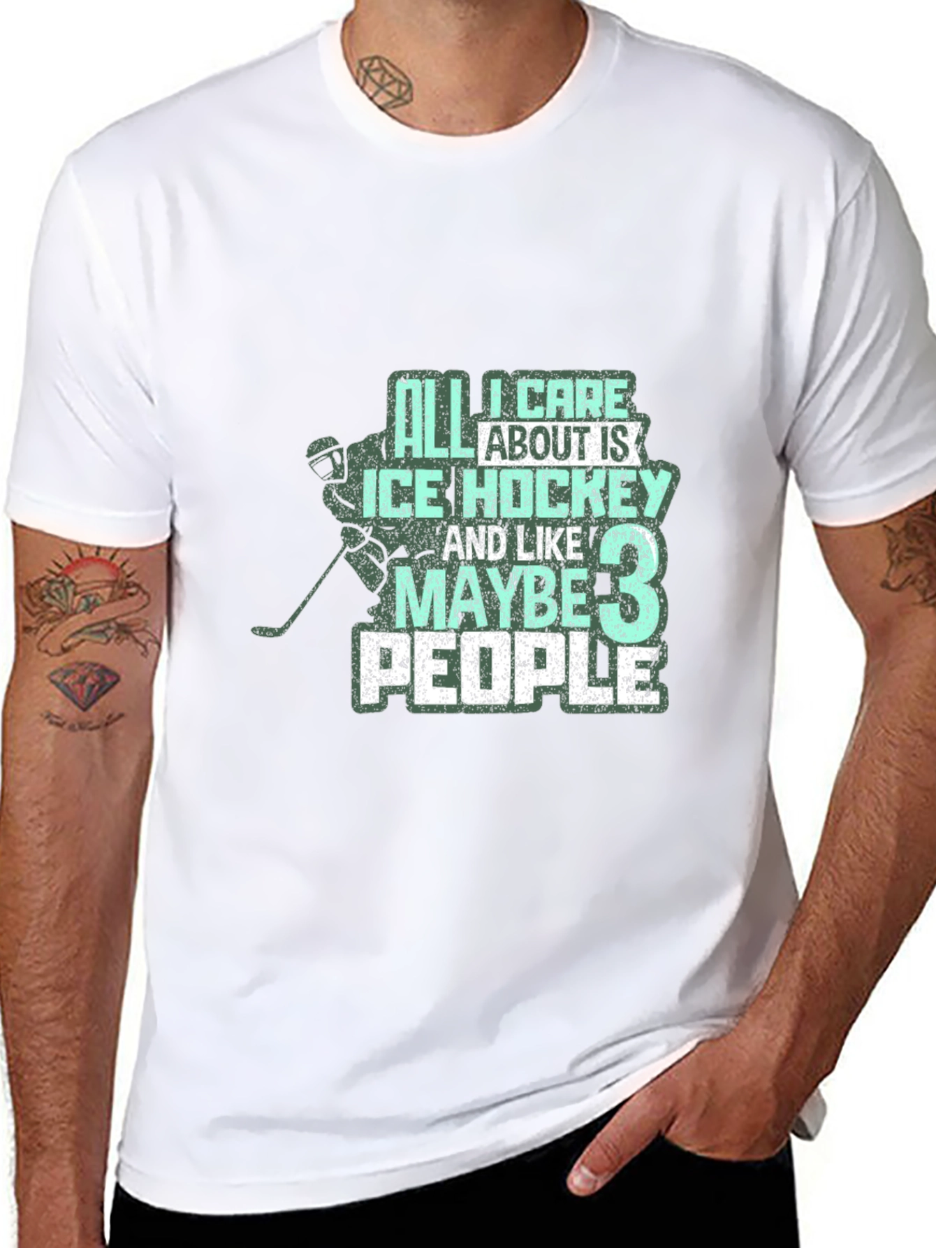 Ice Hockey Fan Graphic T-Shirt