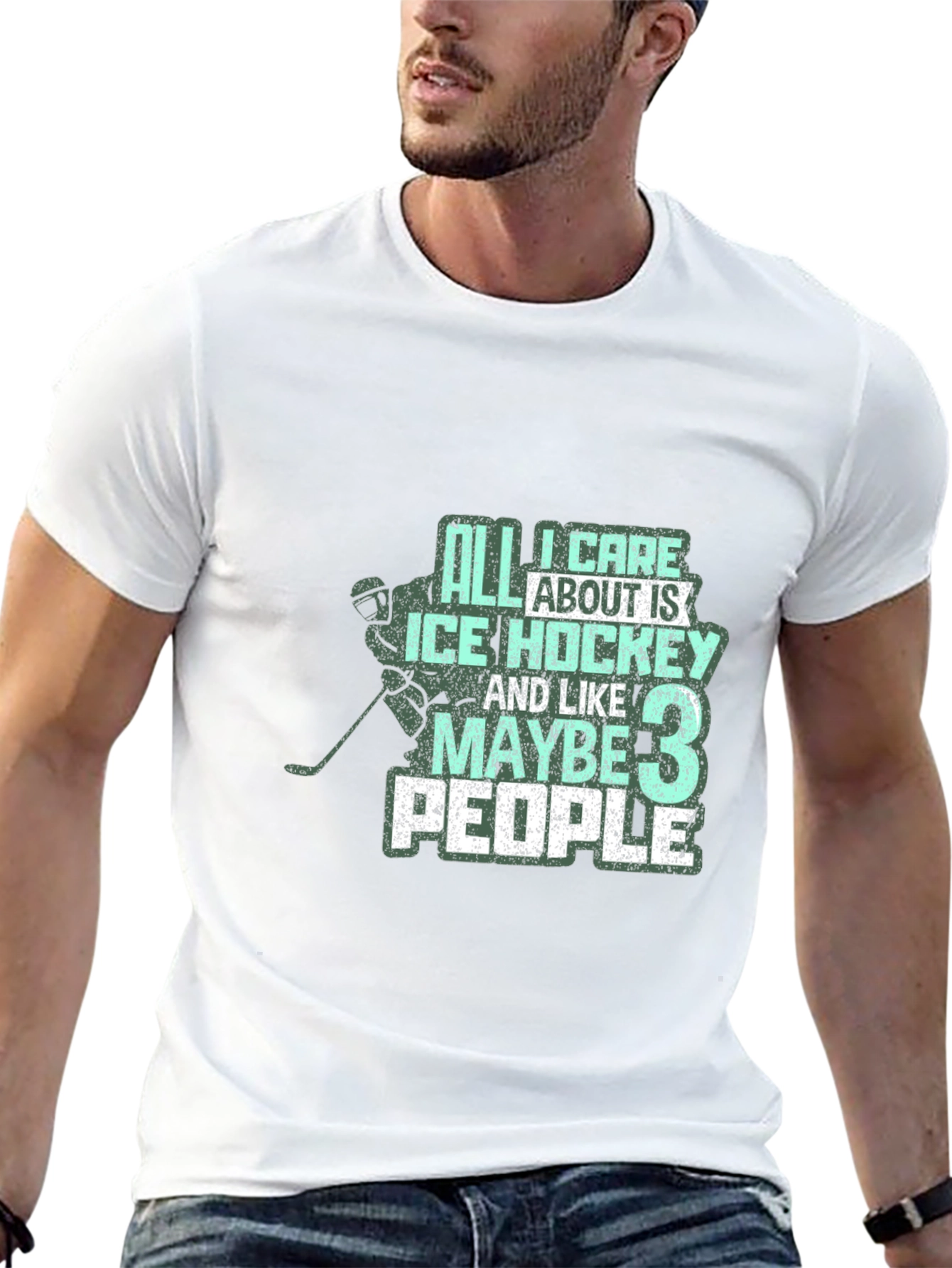 Ice Hockey Fan Graphic T-Shirt
