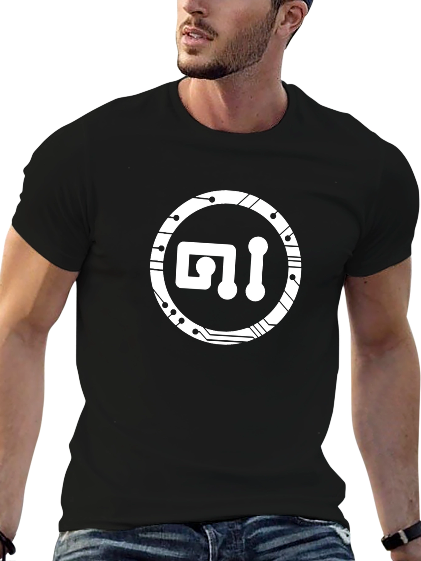 Tech Circuit Logo Black T-Shirt