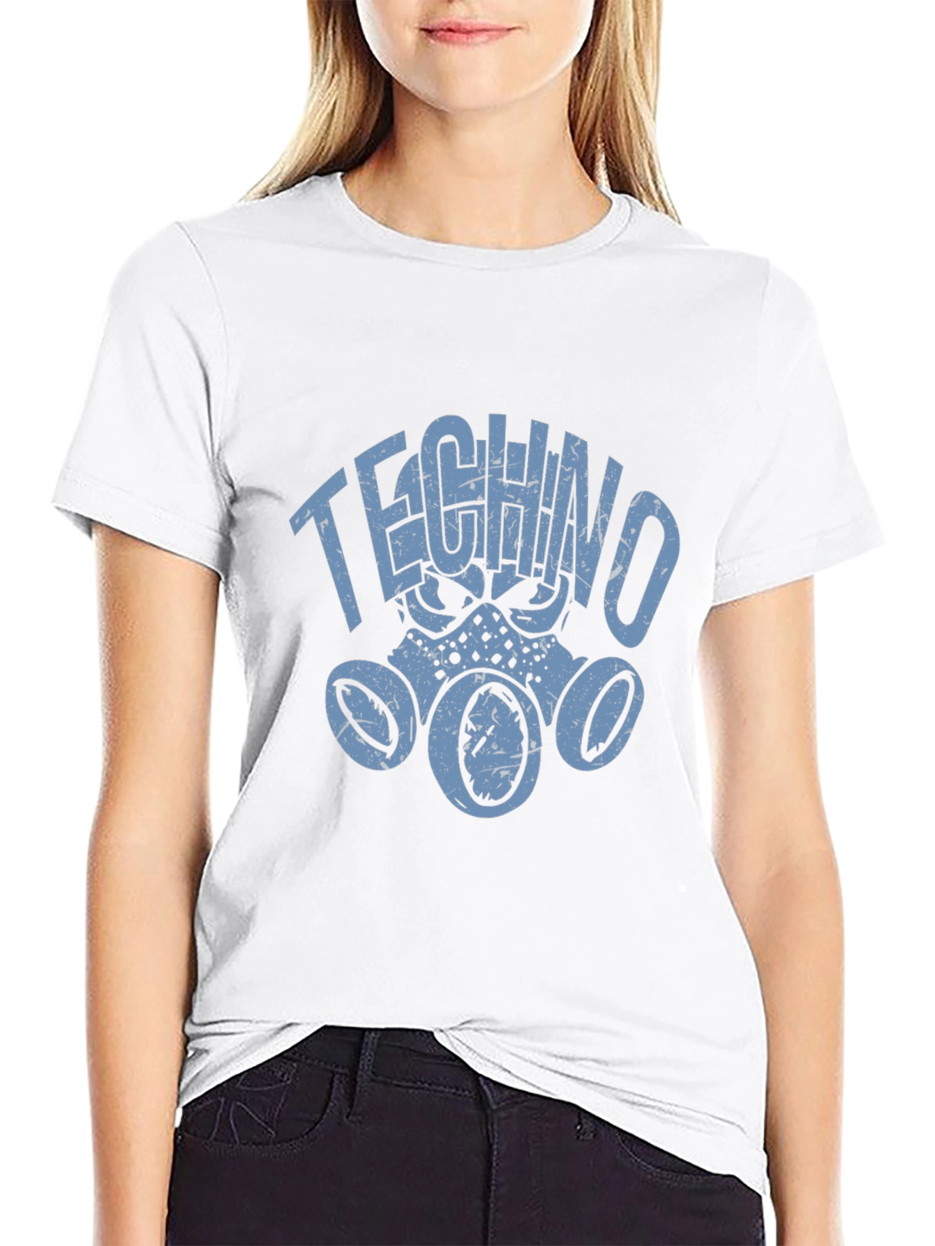Techno Gas Mask Graphic T-Shirt
