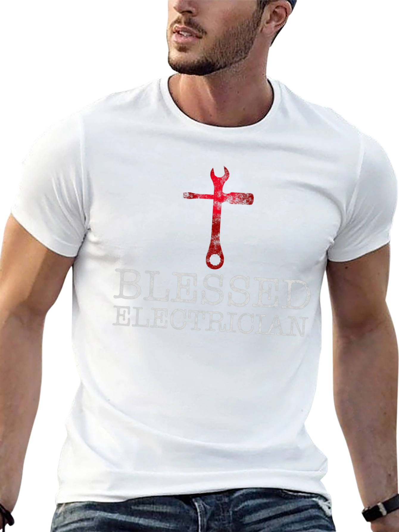 Blessed Electrician T-Shirt - Christian Mechanic Tee