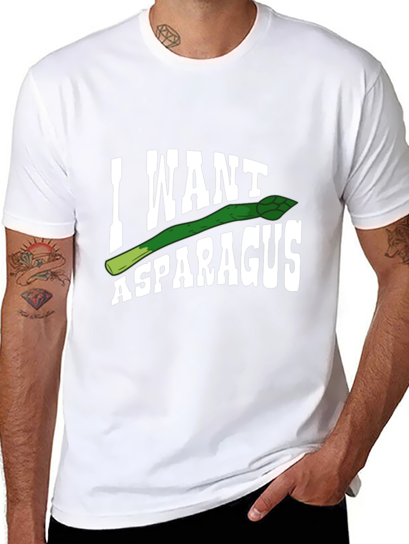 I Want Asparagus Graphic T-Shirt