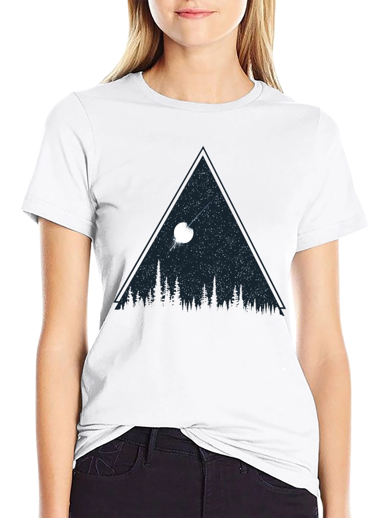 Night Sky Triangle Graphic T-Shirt