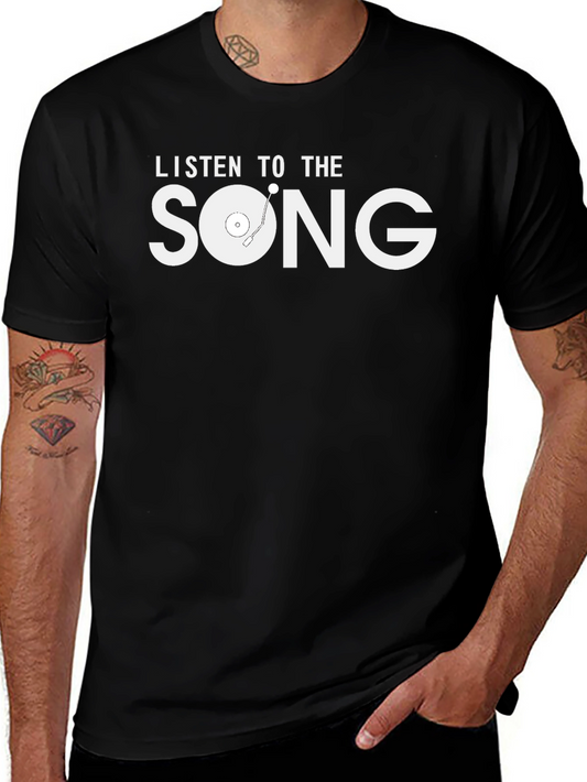 Listen to the Song Graphic Black Tee