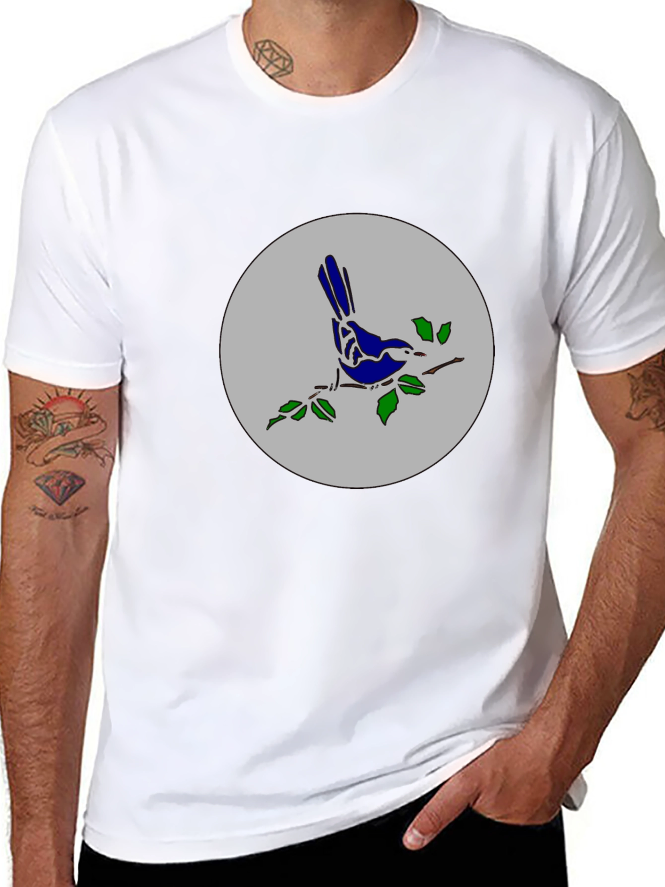 Bird on Branch Graphic Tee - Stylish Casual Top