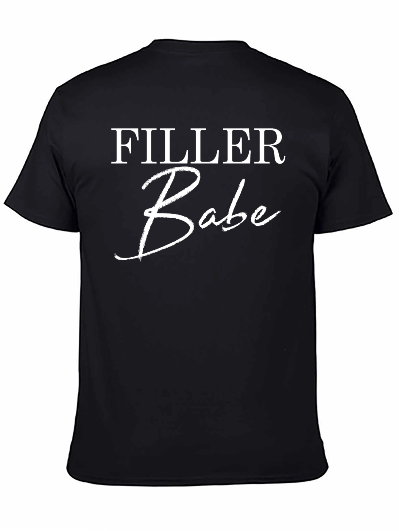 Filler Babe Graphic T-Shirt - Casual Black Tee