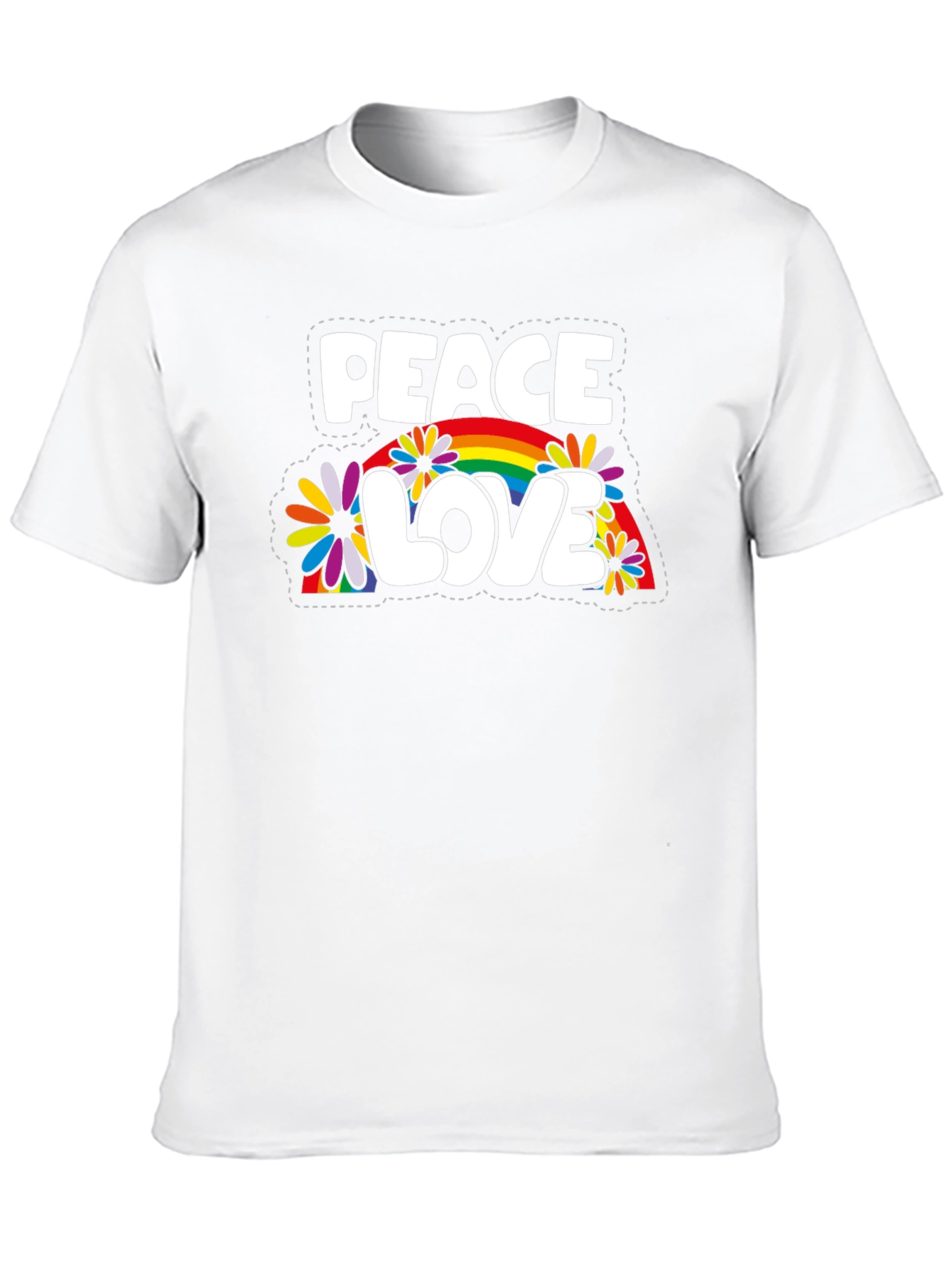 Peace Love Rainbow Graphic T-Shirt
