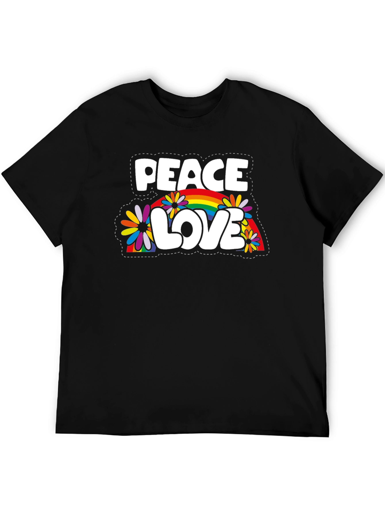 Peace Love Rainbow Graphic T-Shirt