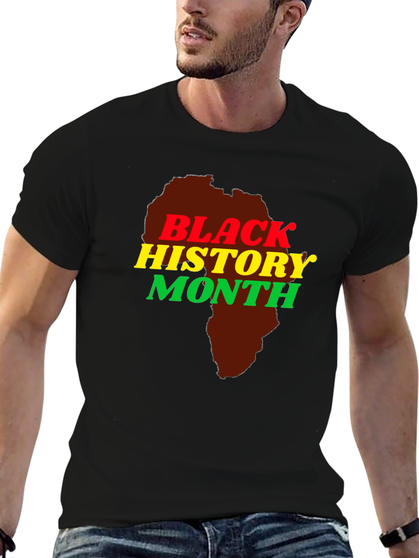 Black History Month Africa Map T-Shirt