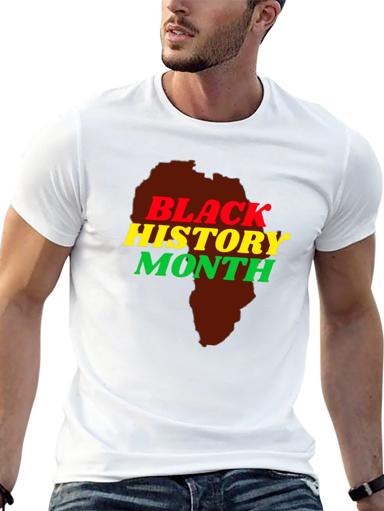 Black History Month Africa Map T-Shirt