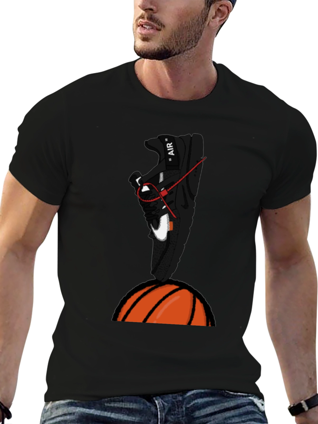Sneaker & Basketball Graphic T-Shirt