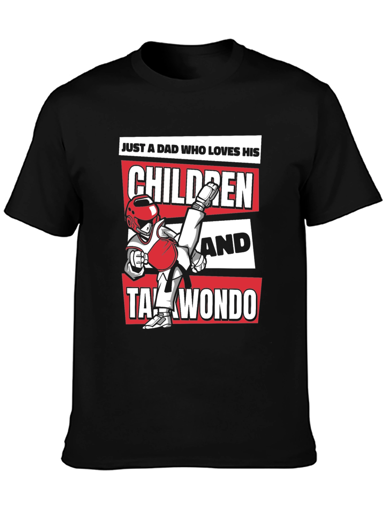 Dad Who Loves Children & Taekwondo Graphic Tee