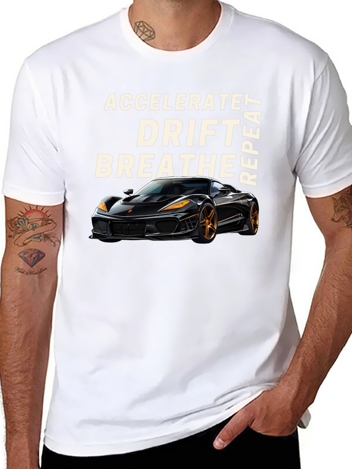 Accelerate Drift Breathe Repeat Car T-Shirt