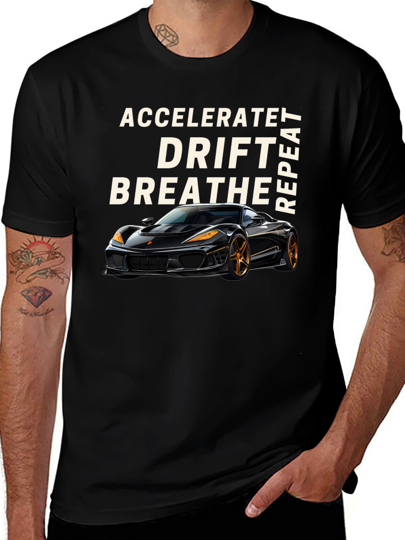 Accelerate Drift Breathe Repeat Car T-Shirt