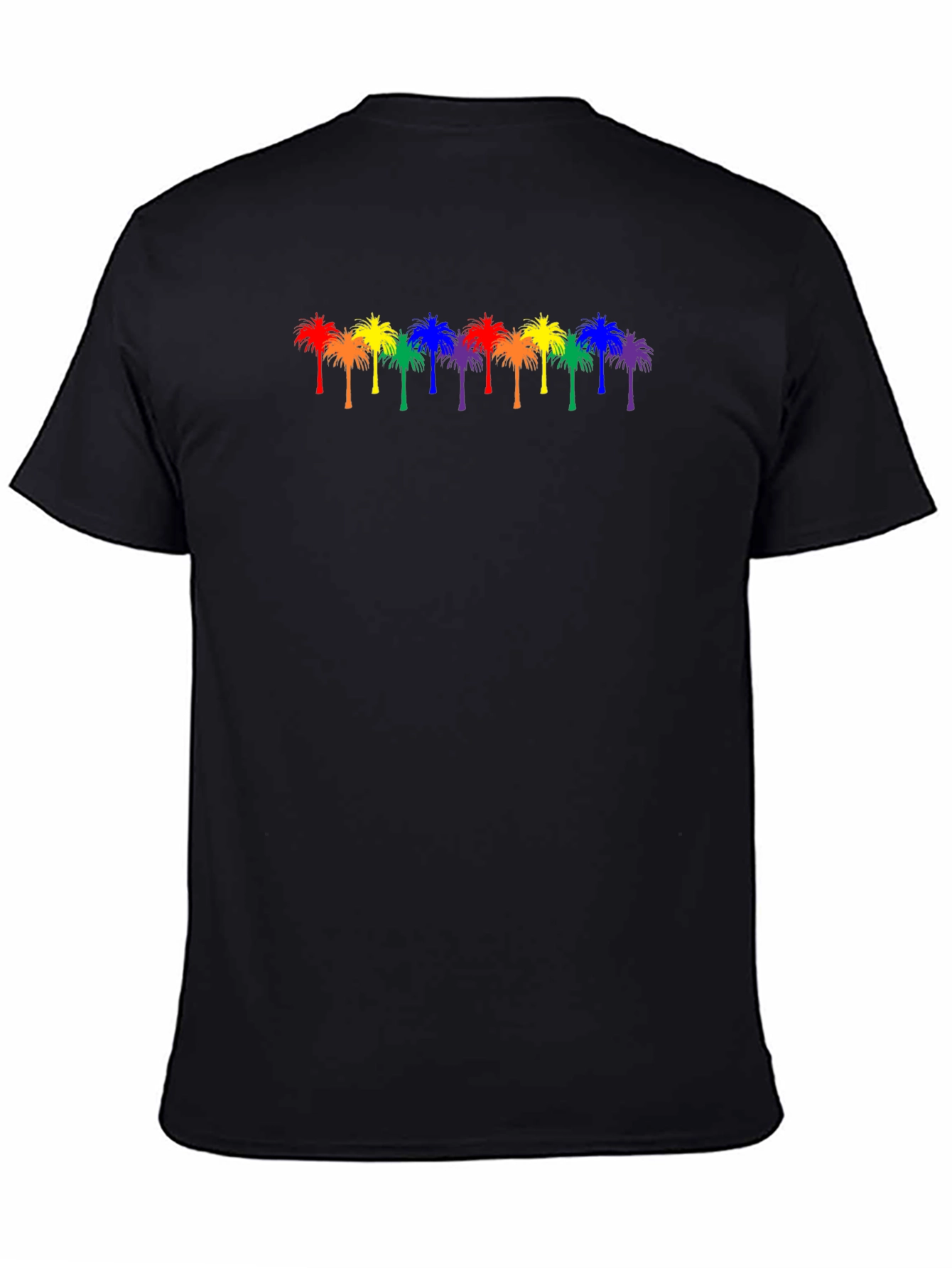 Rainbow Palm Tree Graphic T-Shirt