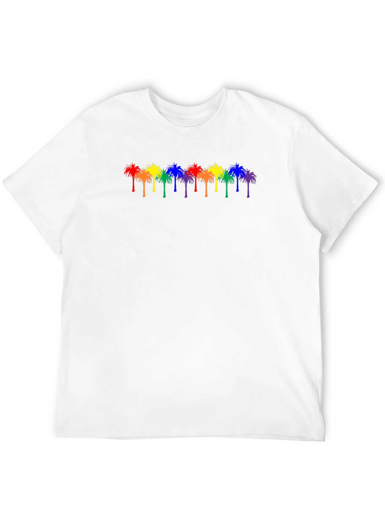 Rainbow Palm Tree Graphic T-Shirt