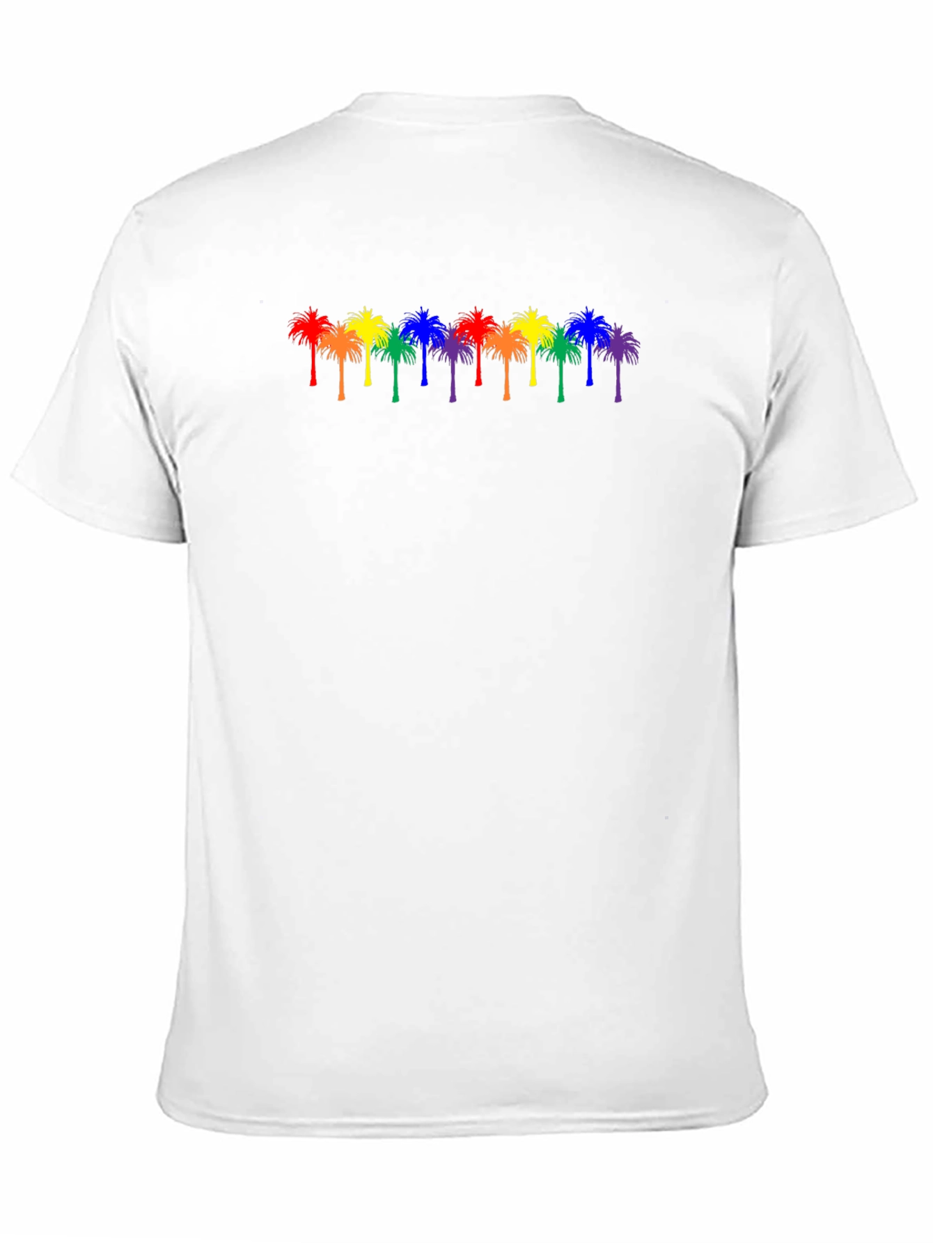 Rainbow Palm Tree Graphic T-Shirt