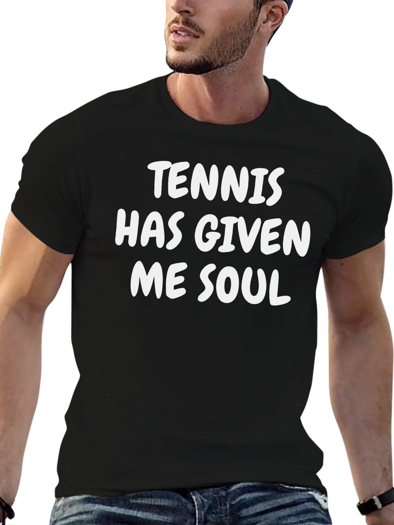 Tennis Has Given Me Soul Black T-Shirt