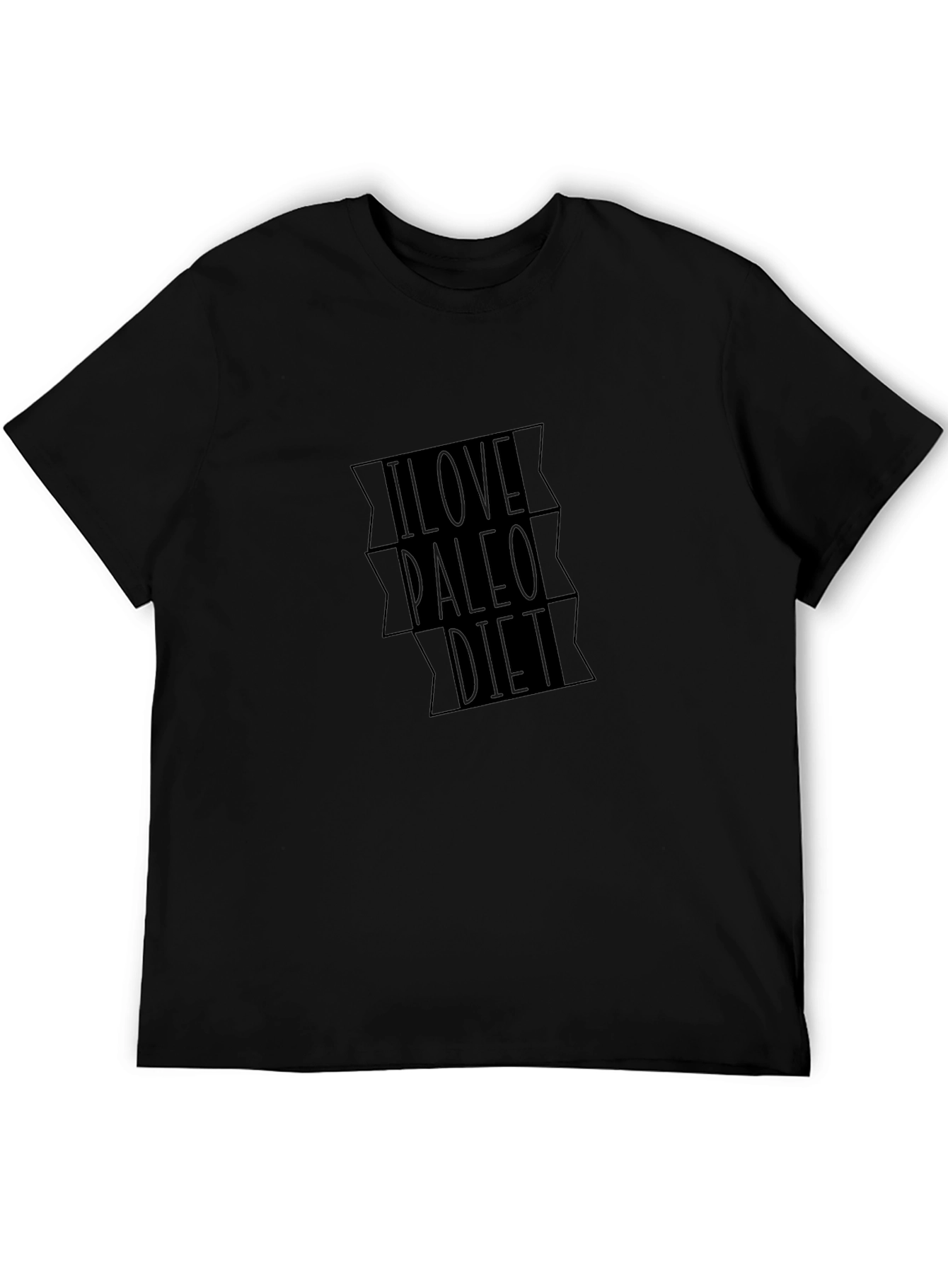 I Love Paleo Diet Black T-Shirt