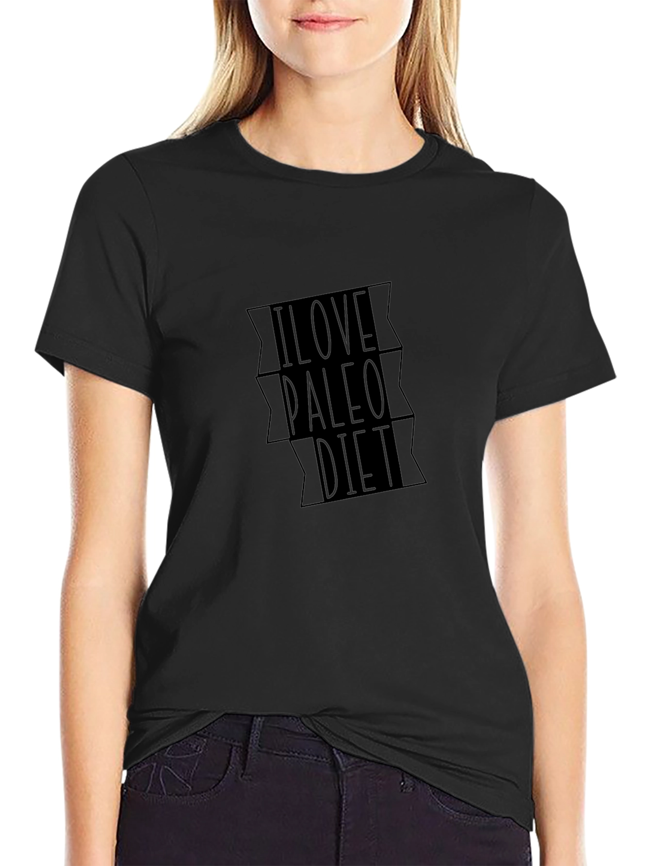 I Love Paleo Diet Black T-Shirt