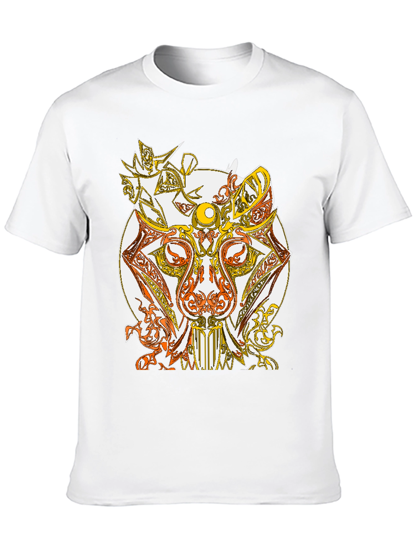 Abstract Animal Graphic T-Shirt - Black