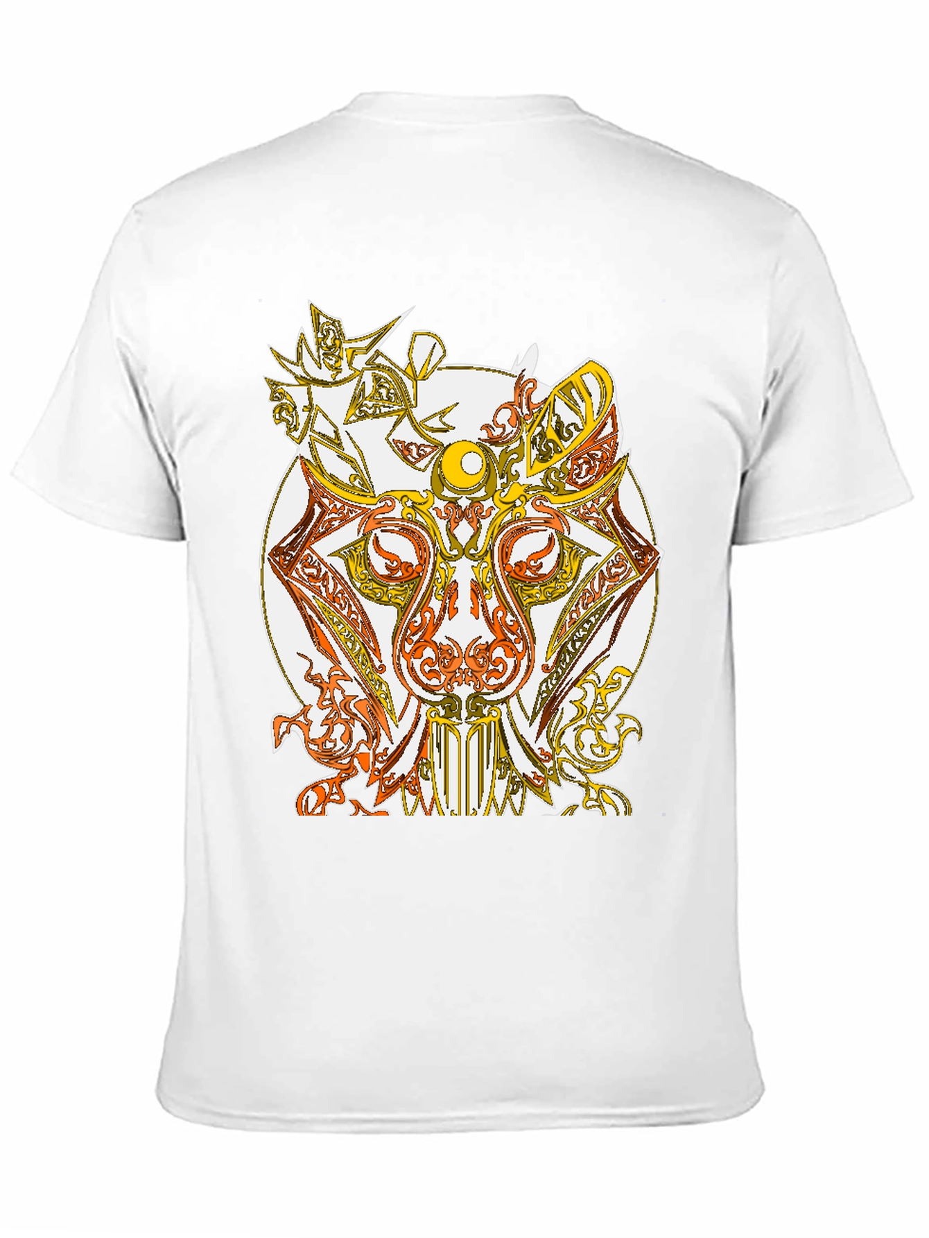 Abstract Animal Graphic T-Shirt - Black