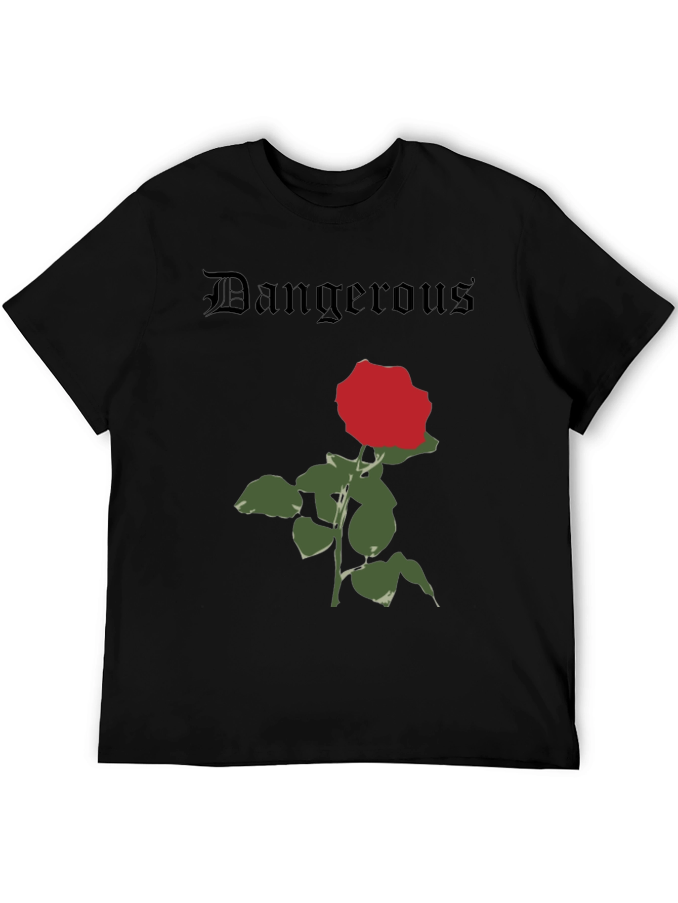 Dangerous Rose Graphic T-Shirt - Classic Black Tee