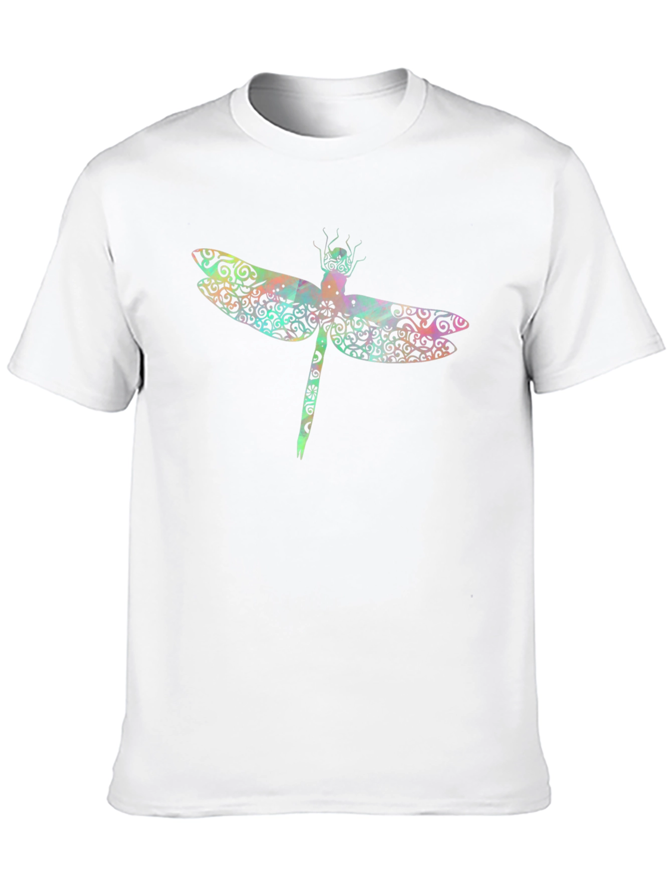 Dragonfly Graphic Print Black T-Shirt