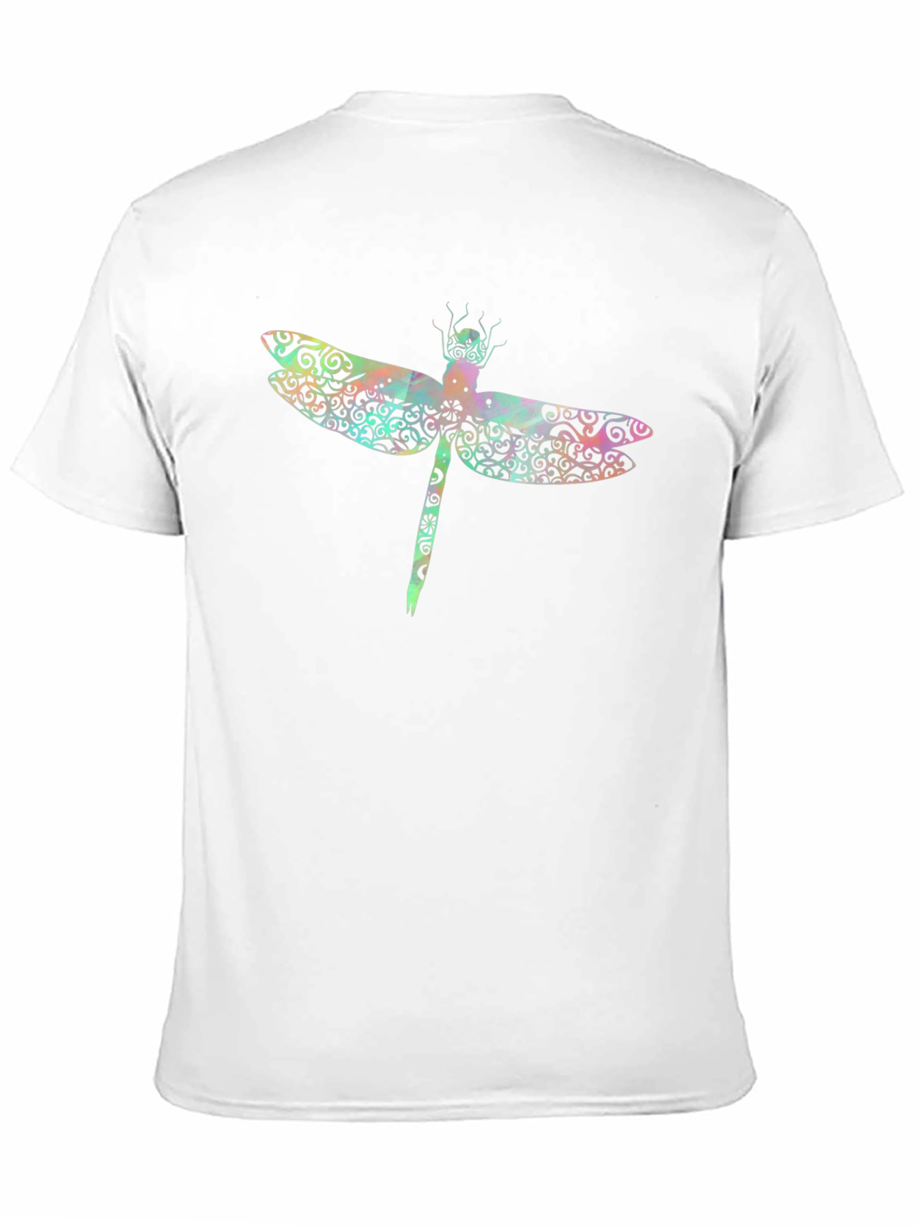 Dragonfly Graphic Print Black T-Shirt