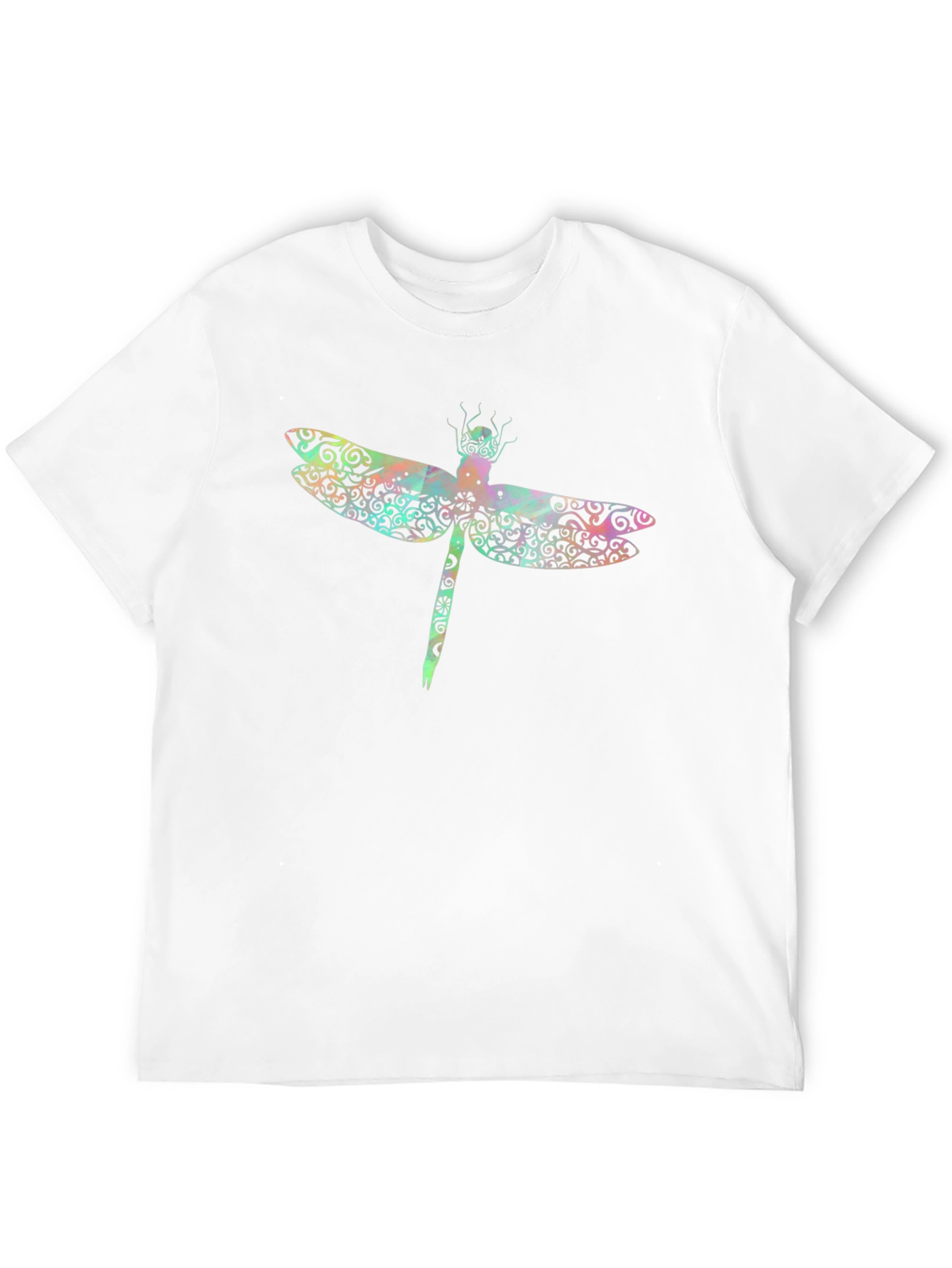Dragonfly Graphic Print Black T-Shirt