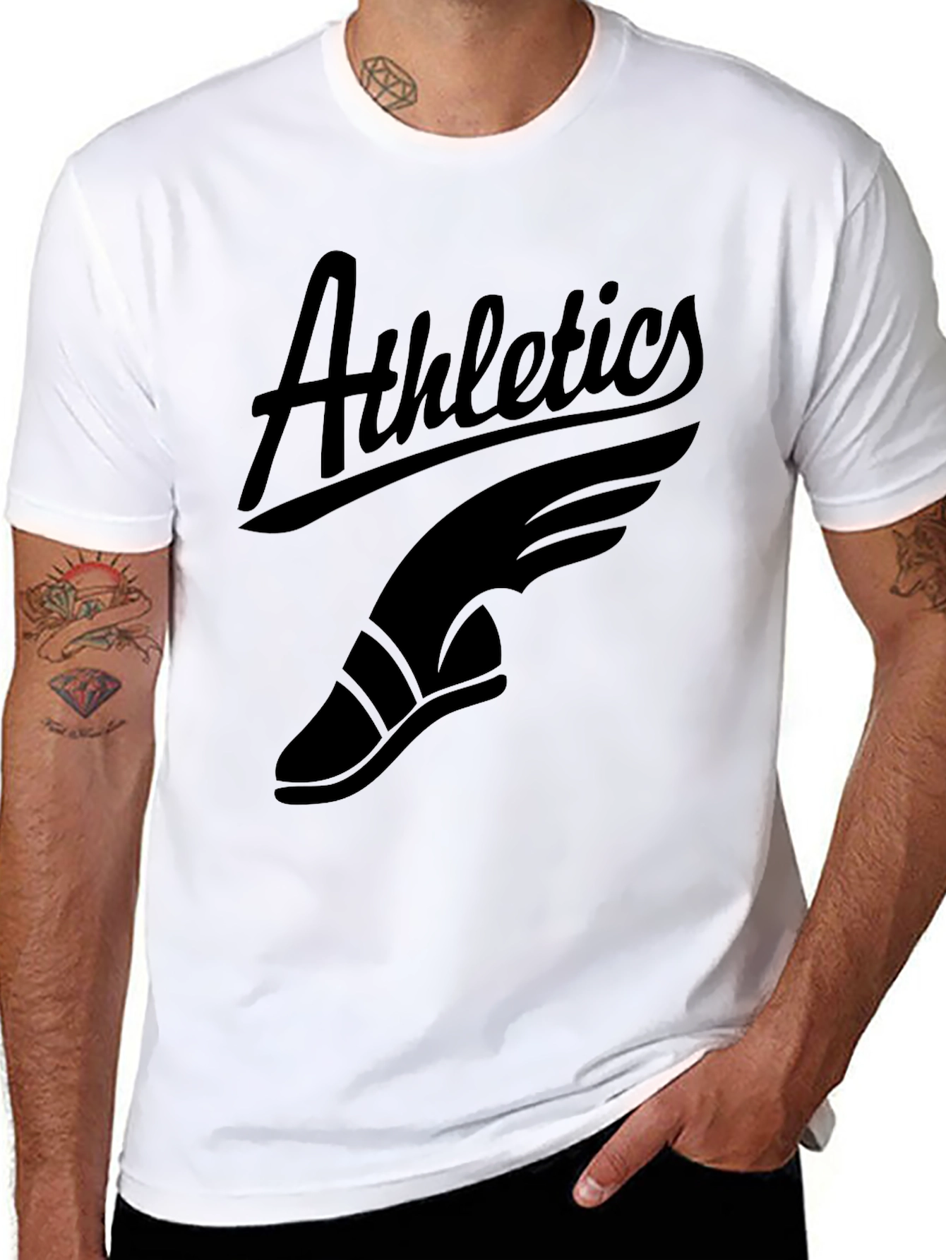 Athletics Graphic T-Shirt - Winged Shoe Design