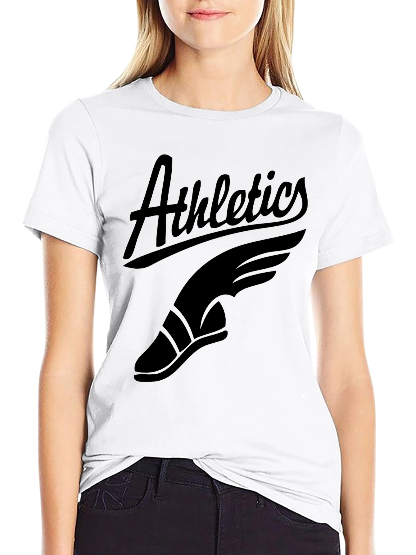 Athletics Graphic T-Shirt - Winged Shoe Design