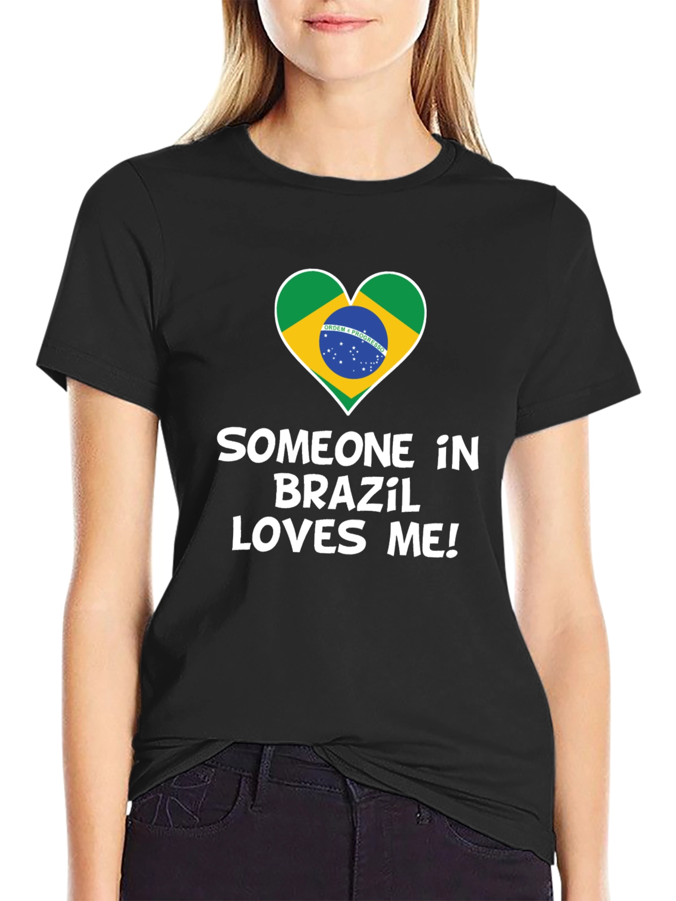 Brazil Love T-Shirt - Graphic Heart Tee