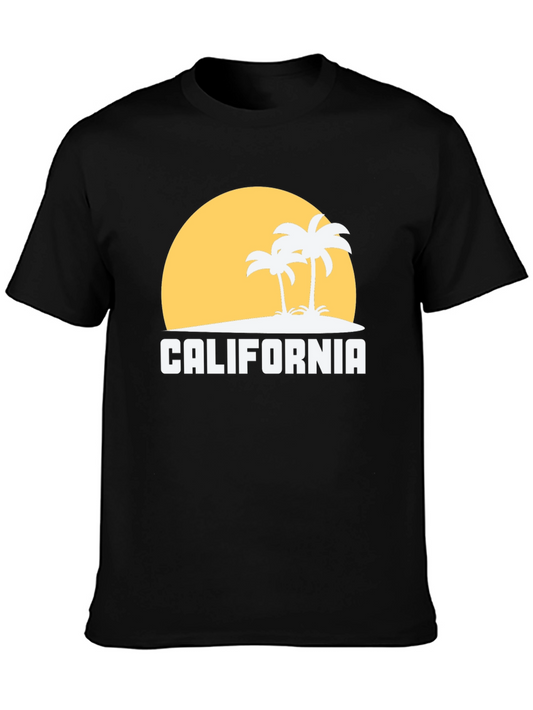 California Graphic Tee - Palm Tree Sunset