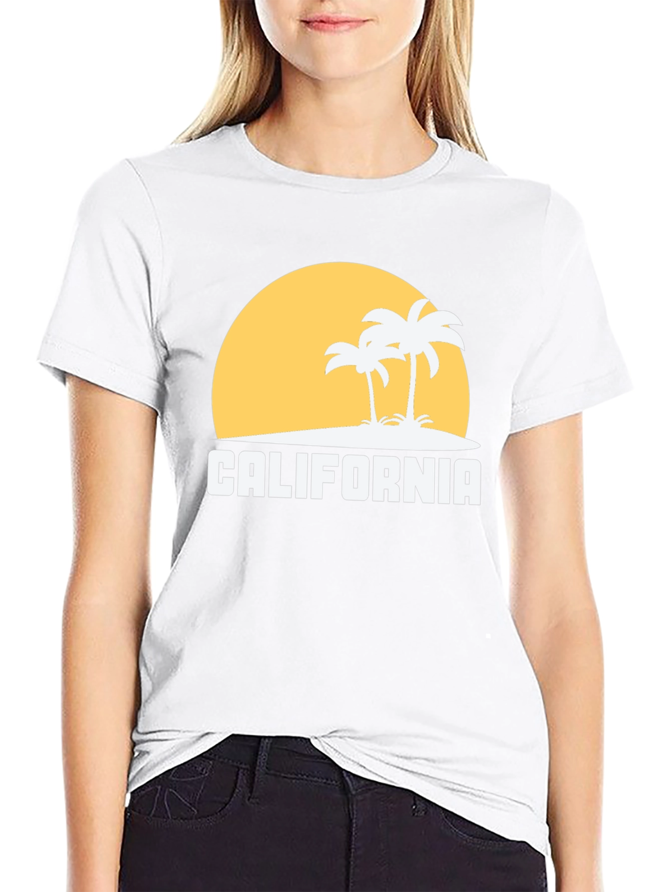 California Graphic Tee - Palm Tree Sunset