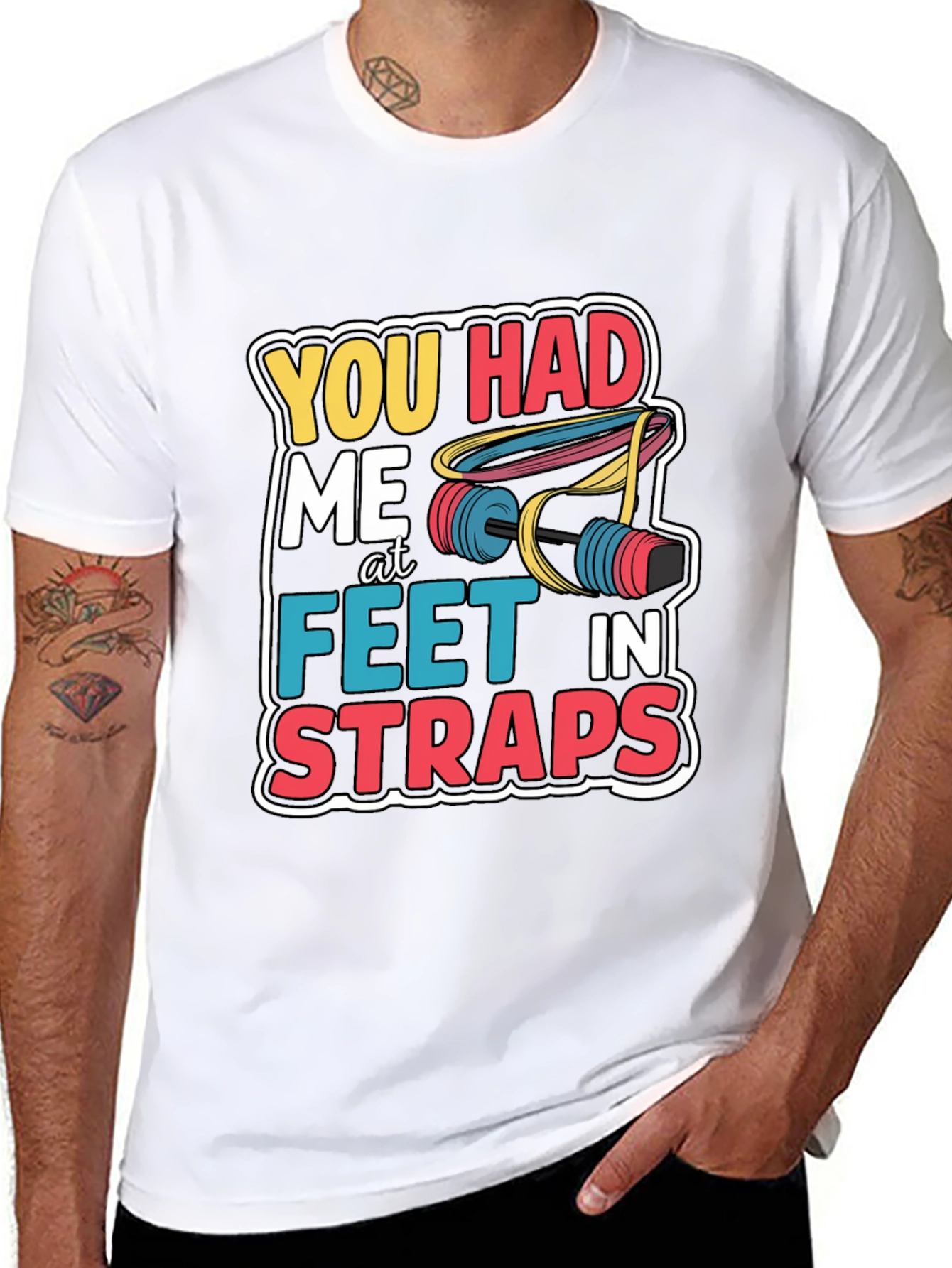 You Had Me At Feet In Straps Black T-Shirt