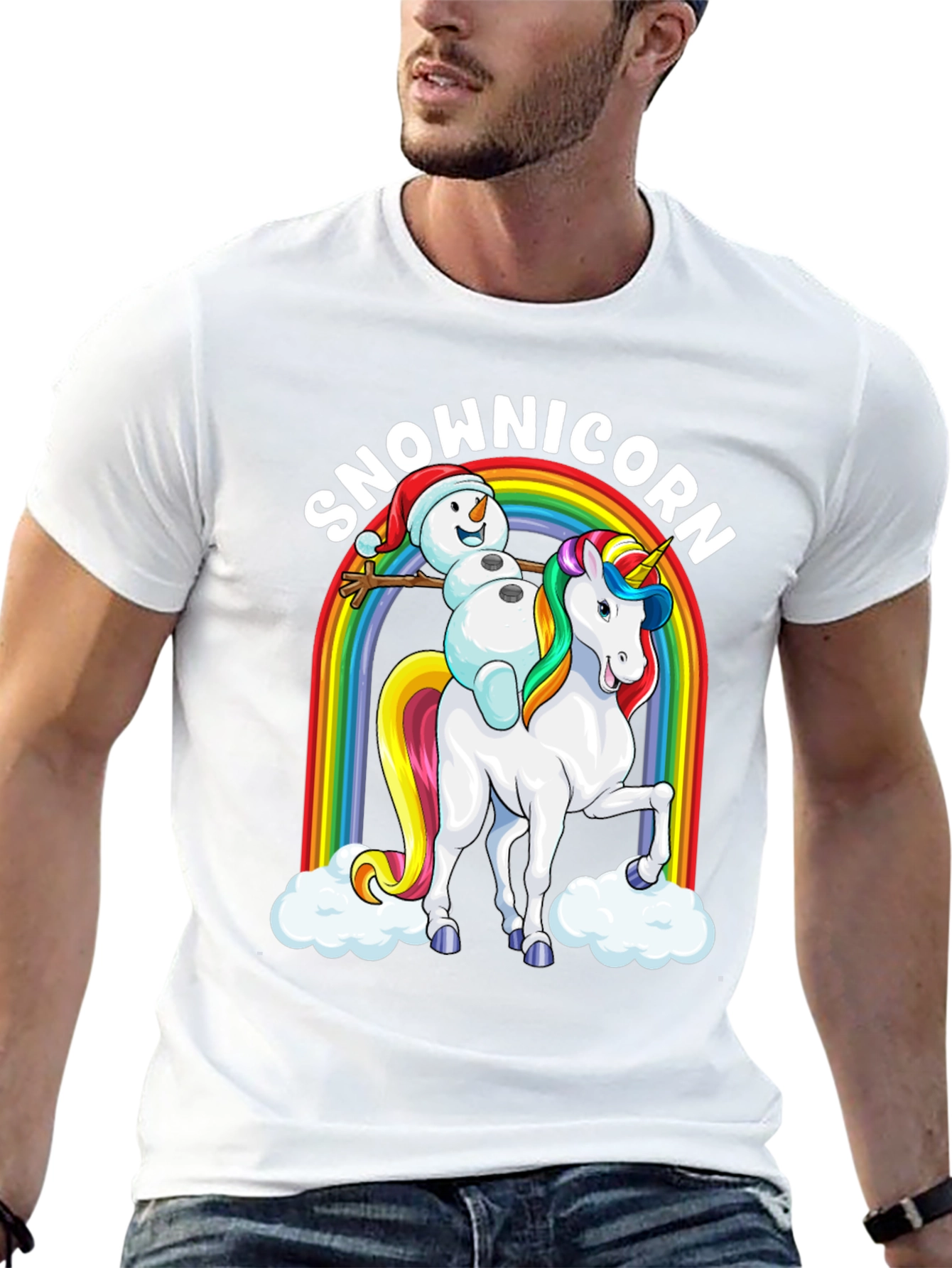 Snowman Unicorn Graphic Tee