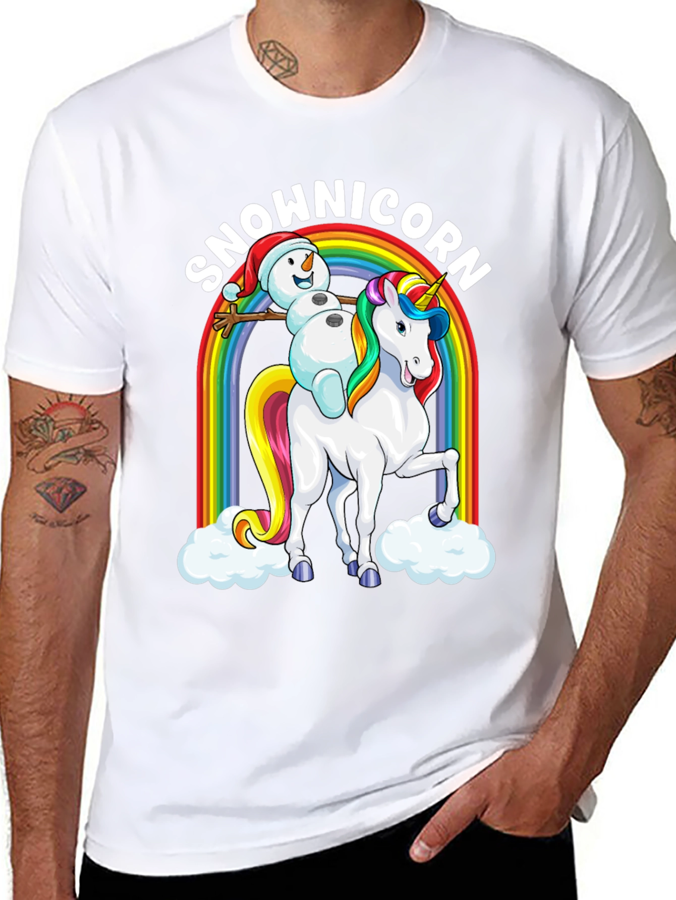 Snowman Unicorn Graphic Tee