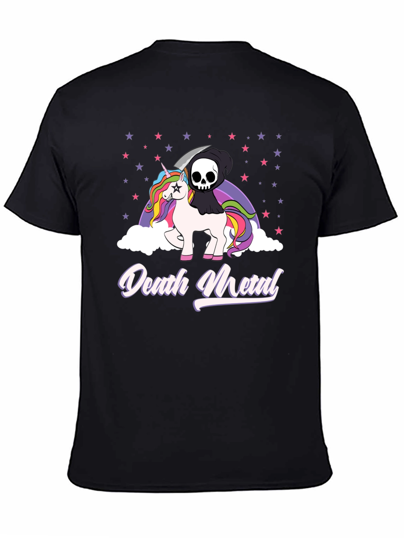 Death Metal Unicorn Graphic T-Shirt